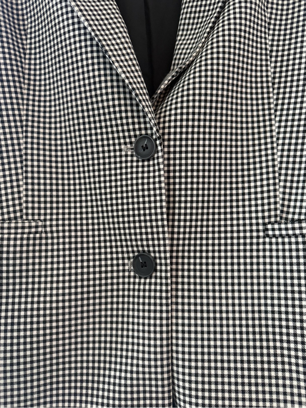 Rachel Zoe Oversized Black & White Gingham Blazer, Lined, Size 2 - Picture 2 of 5